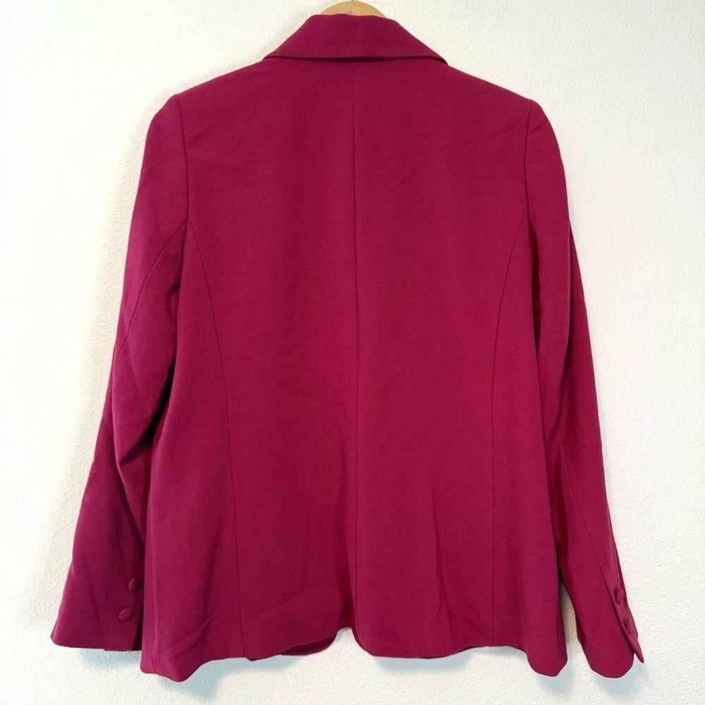 Bob Mackie Wearable Art Fuschia Beaded Blazer Size Medium - Picture 13 of 14